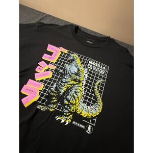 Godzilla Graphic T-Shirt Black Short Sleeve XL 100% Cotton